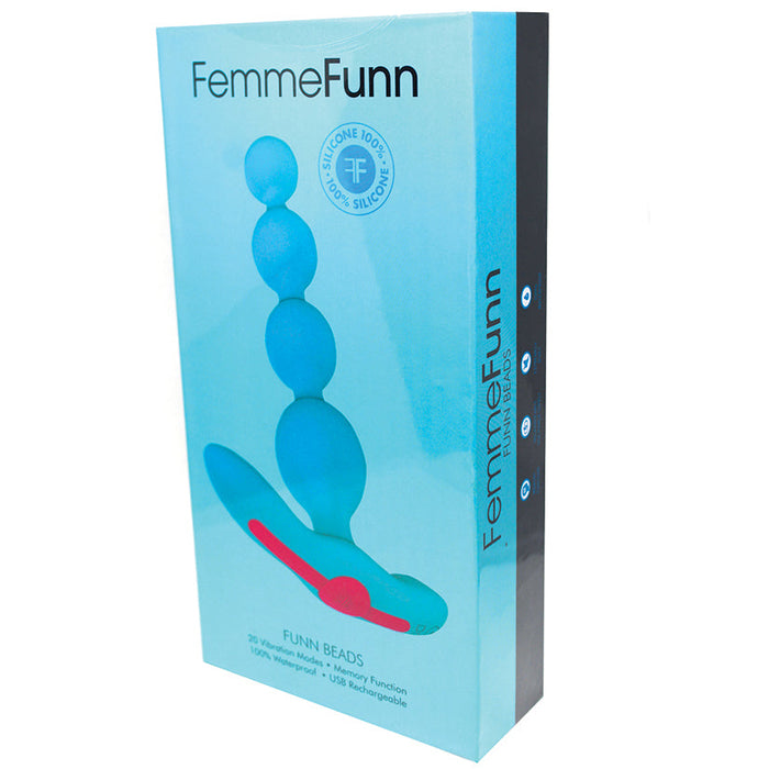 Femmefunn Vibrating Anal Beads-Turquoise