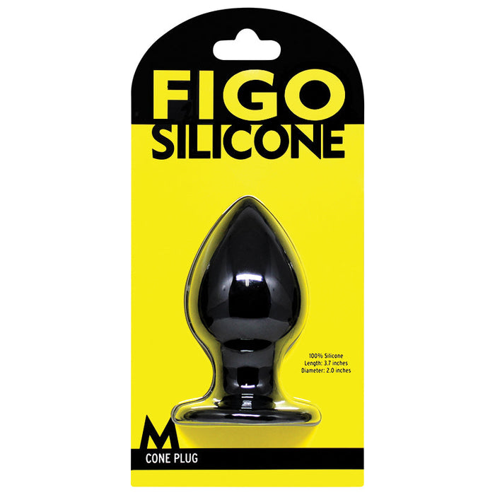 Figo Cone Silicone Plug Medium-Black