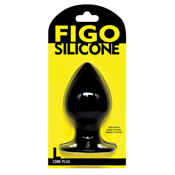 Figo Cone Silicone Plug Large-Black