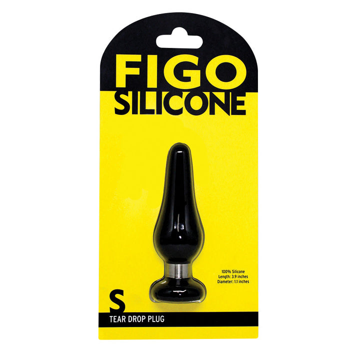 Figo Tear Drop Silicone Plug Small-Black