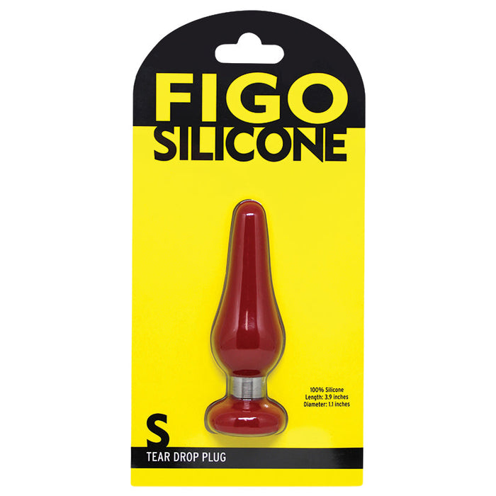 Figo Tear Drop Silicone Plug Small-Red