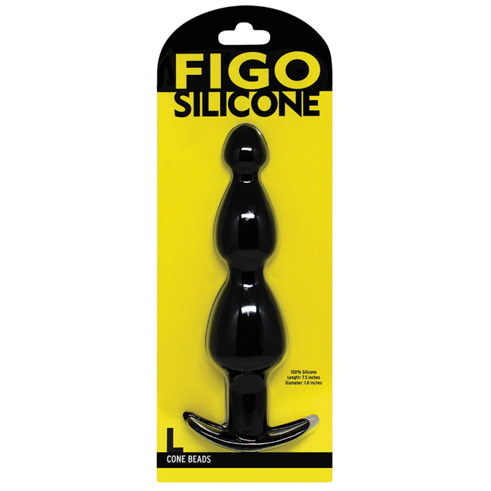 Figo Silicone Cone Beads-Black