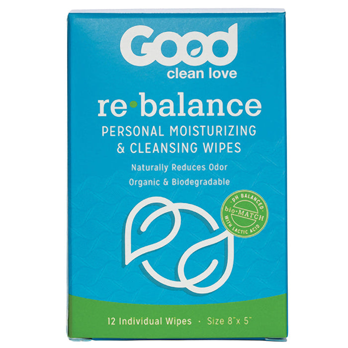 Good Clean Love Rebalance Wipes 12-Count Box