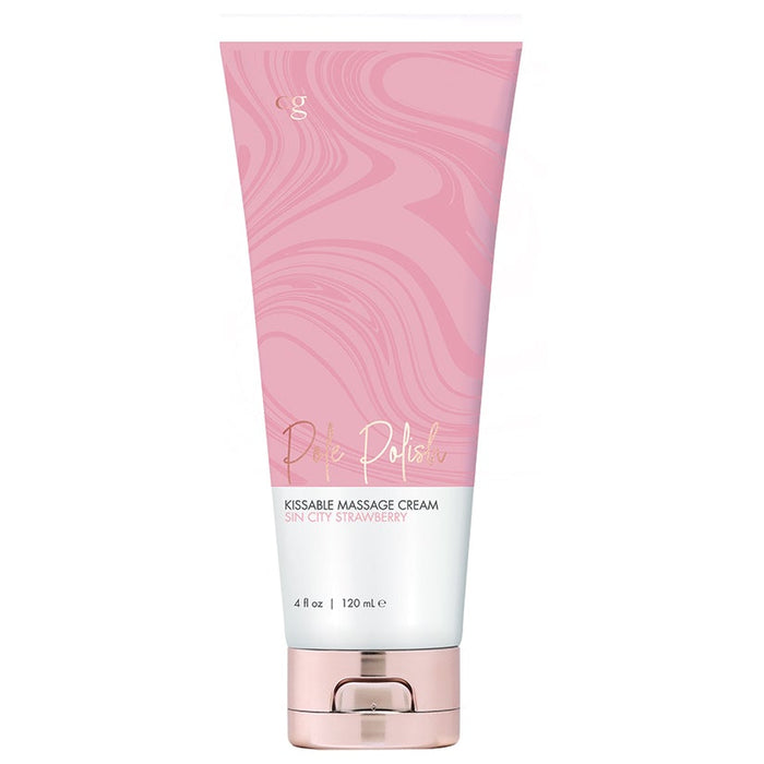 Pole Polish Kissable Massage Cream Cin Sity Strawberry 4 Fl Oz.