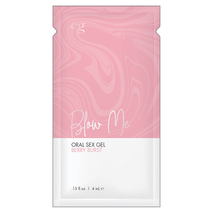 CG Blow Me Oral Sex Gel-Berry Burst Foil Bag of 24