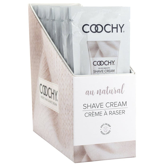 Coochy Shave Cream - Au Natural - 15 ml Foils 24 Count Display