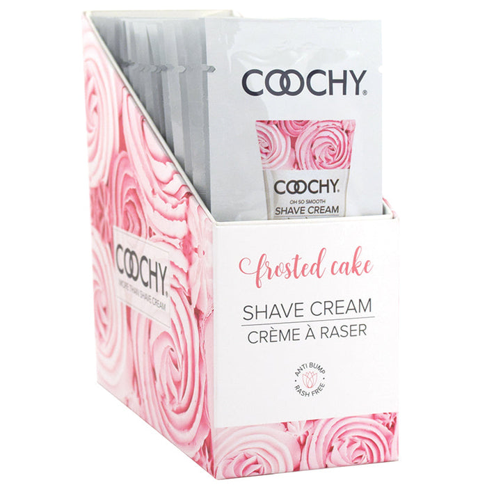 Coochy Shave Cream - Frosted Cake - 15 ml Foils 24 Count Display