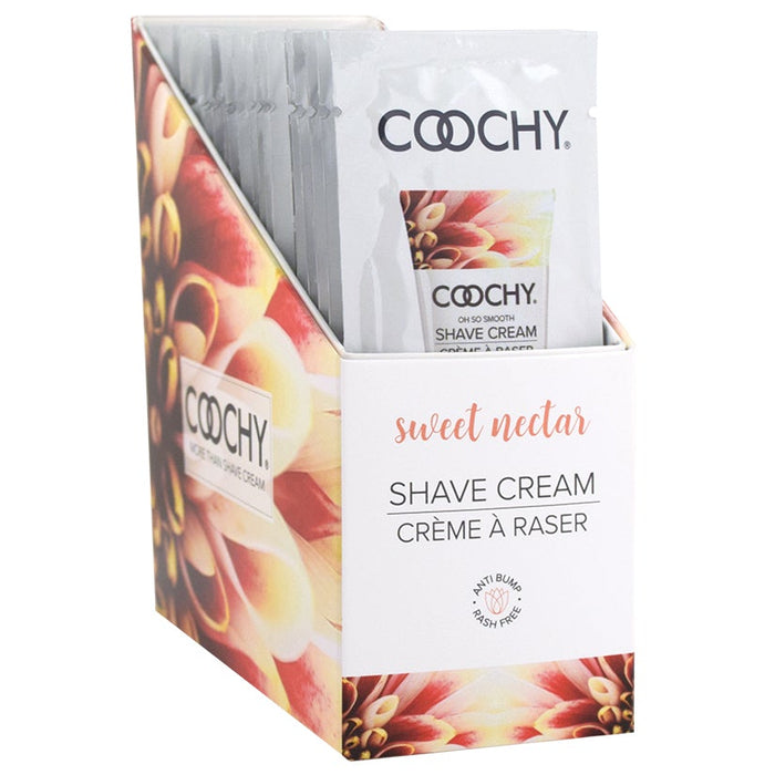 Coochy Shave Cream - Sweet Nectar - 15 ml Foils 24 Count Display