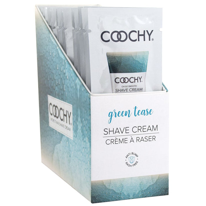 Coochy Shave Cream - Green Tease - 15 ml Foils 24 Count Display