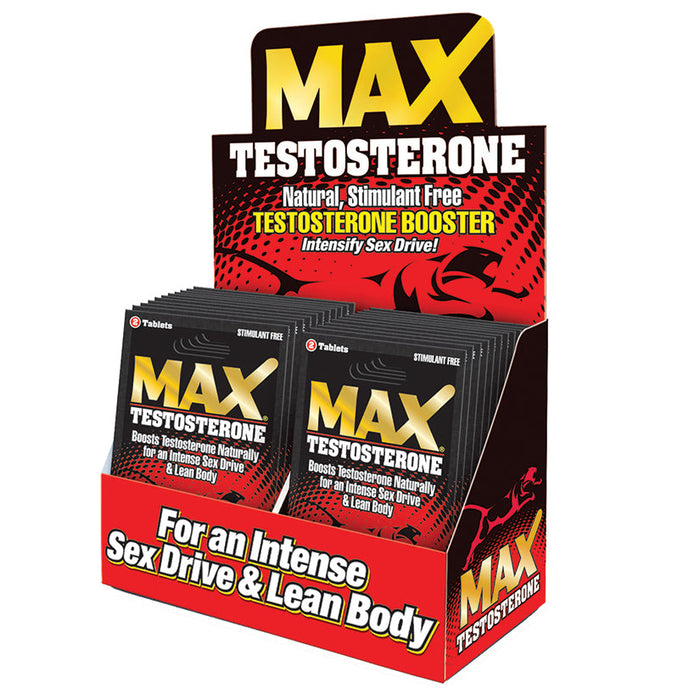 MAX Testosterone Single Pack Display of 24