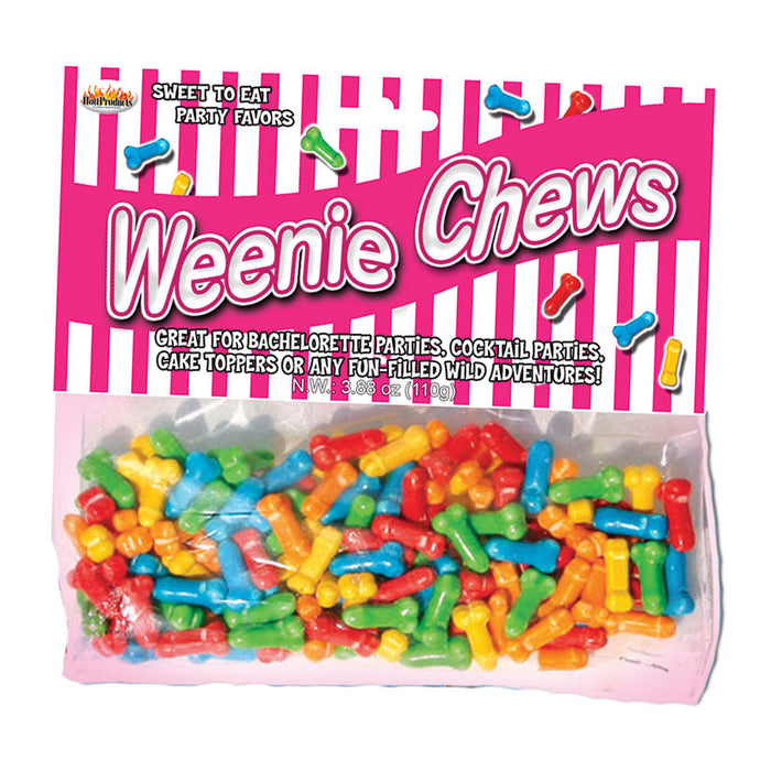 Weenie Chews Multi Flavor Assorted Penis Shaped Candy - 125 Piece Bag