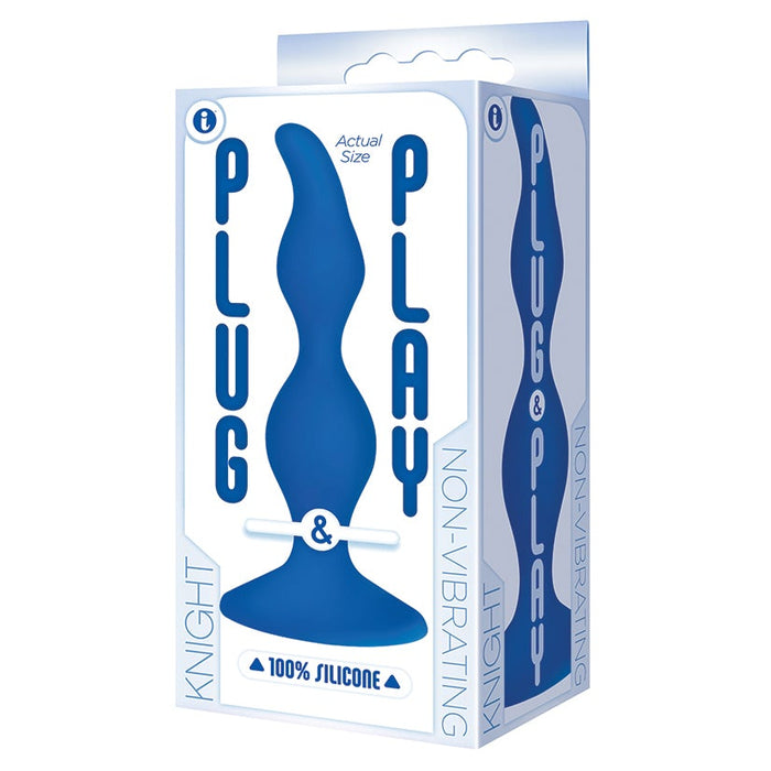 The 9's Plug & Play Knight Anal Plug-Blue