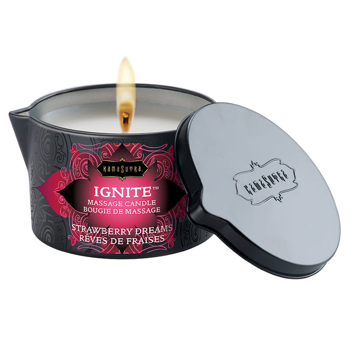 Ignite Strawberry Dreams Massage Candle - 6 Oz.