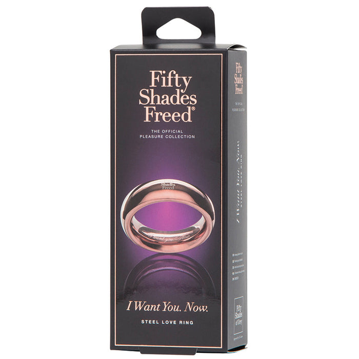 Fifty Shades Freed I Want You. Now. Steel Love  Ring