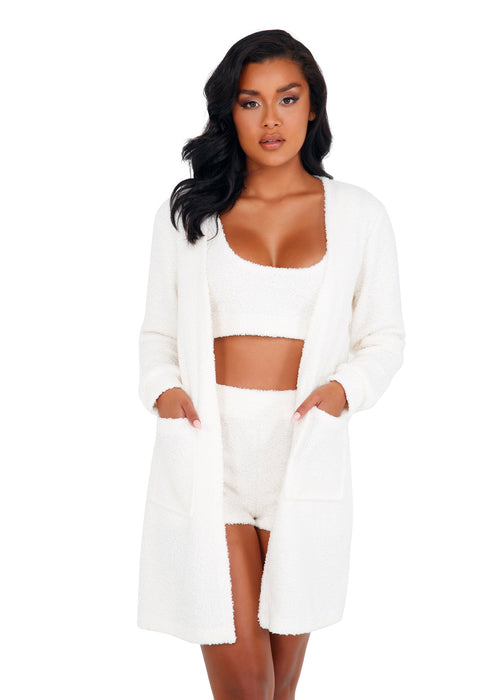 LI411 - 1pc Cozy & Comfy Fuzzy Robe with Pockets