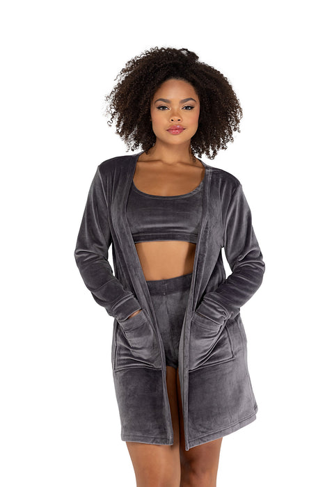 LI500 - Super Soft & Cozy Velour Robe with Pockets