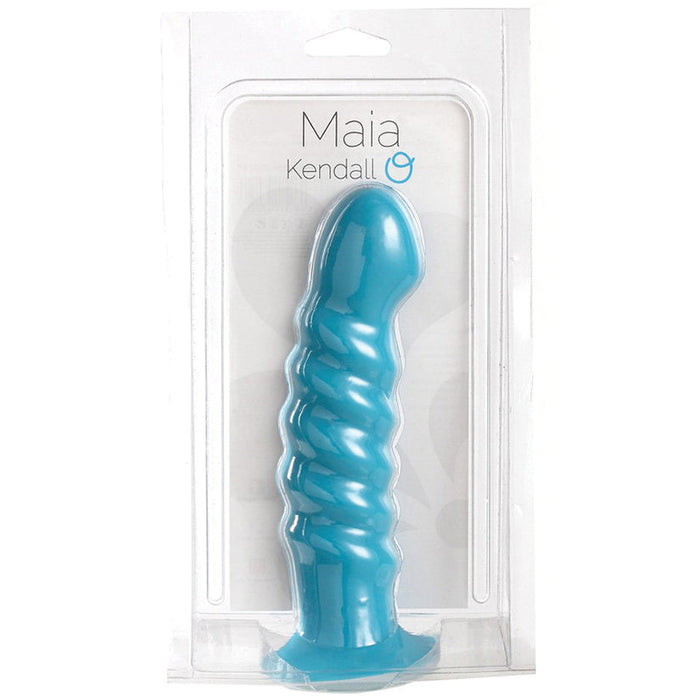 Maia Kendall Silicone Swirl Dong-Neon Blue 8"