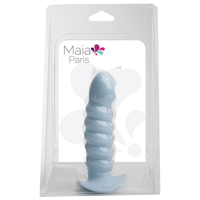 Maia Paris Silicone Swirl Dong-Pastel Blue 6"