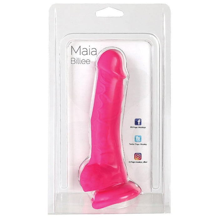 Maia Billee Silicone Dong-Neon Pink 7"