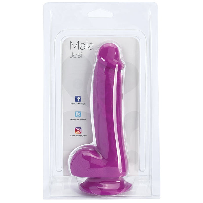 Maia Josi Silicone Dong-Dark Purple 8"