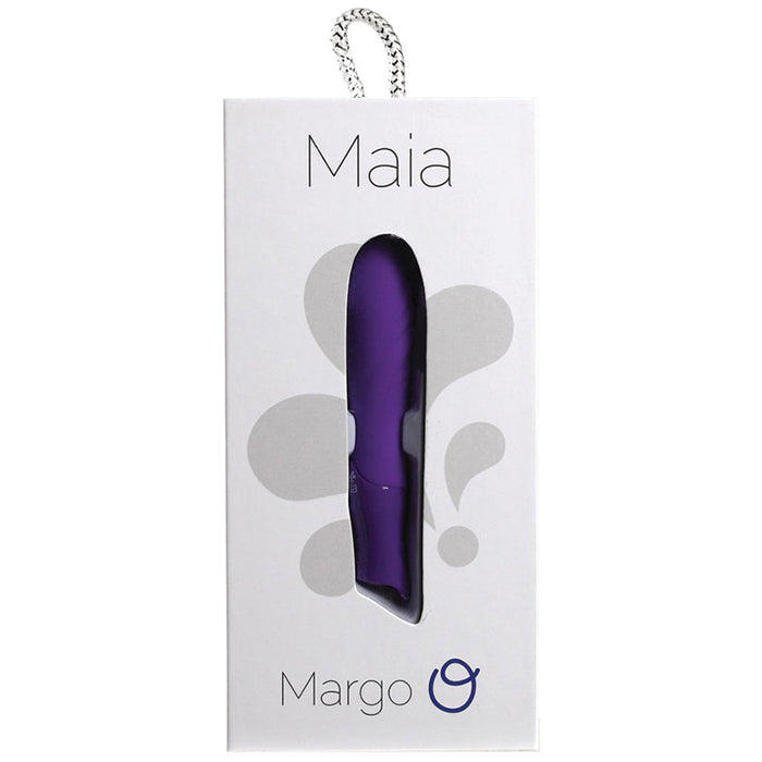 Maia Margo Rechargeable Silicone Bullet-Neon Purple 4.5"