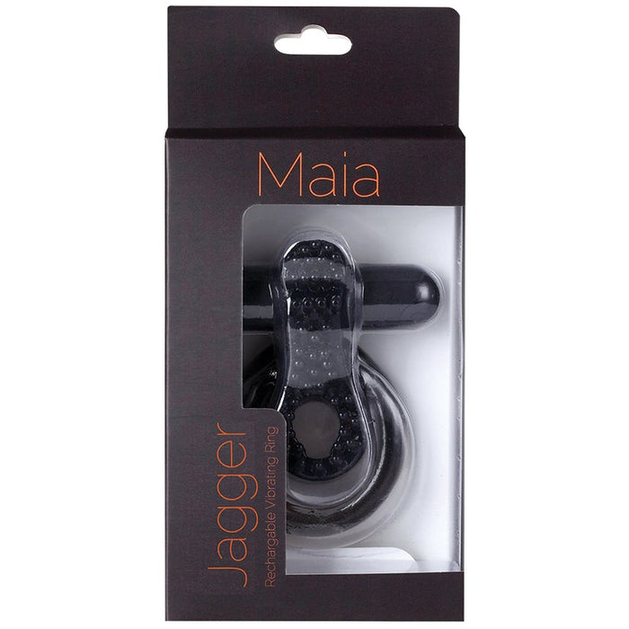 Maia Jagger Vibrating Erection Enhancer-Black