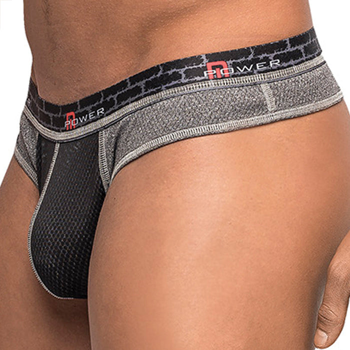 Male Power Reversible Bikini-Grey Medium