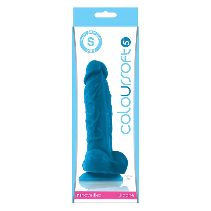 Coloursoft 5" Soft Dildo - Blue