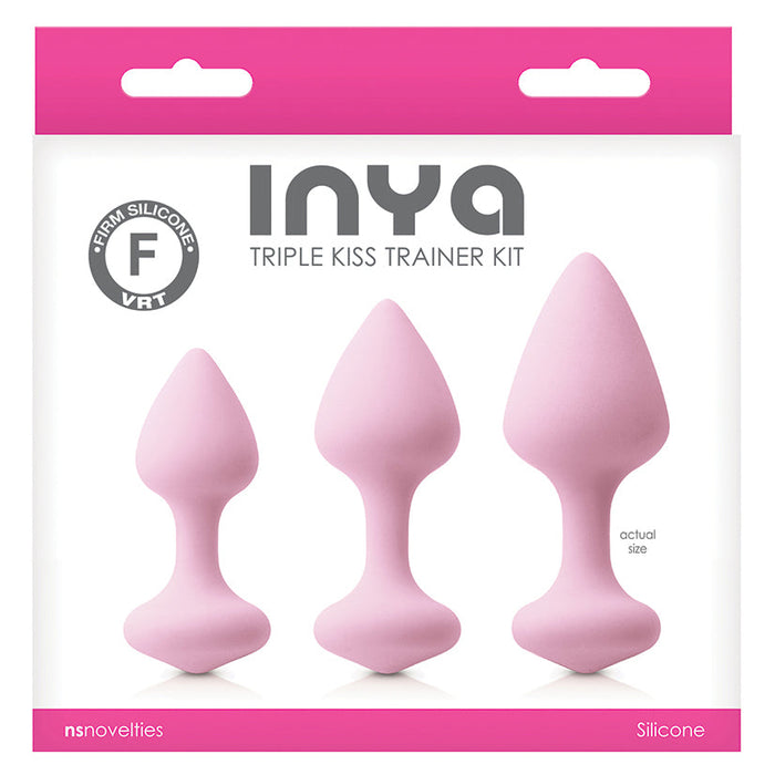 INYA Triple Kiss Anal Plug Trainer Kit-Pink