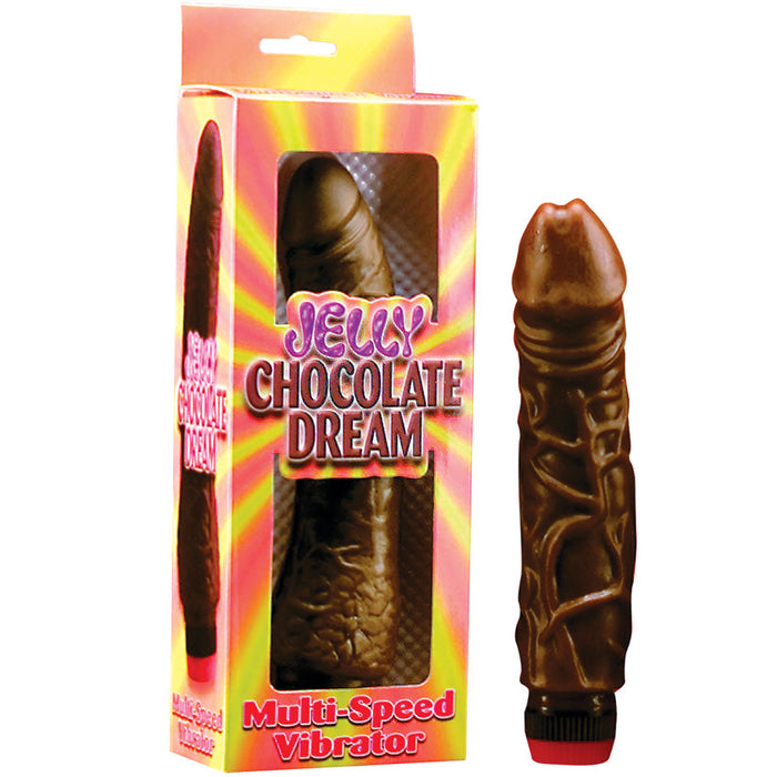 Jelly Chocolate Dream Multi-Speed Vibrator-Veined 8"