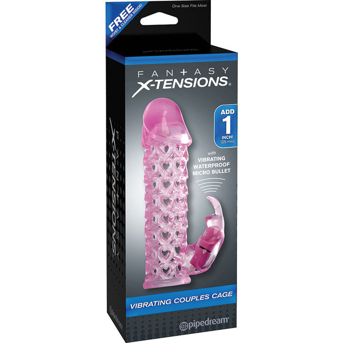 Fantasy X-Tensions Vibrating Couples Cage - Pink