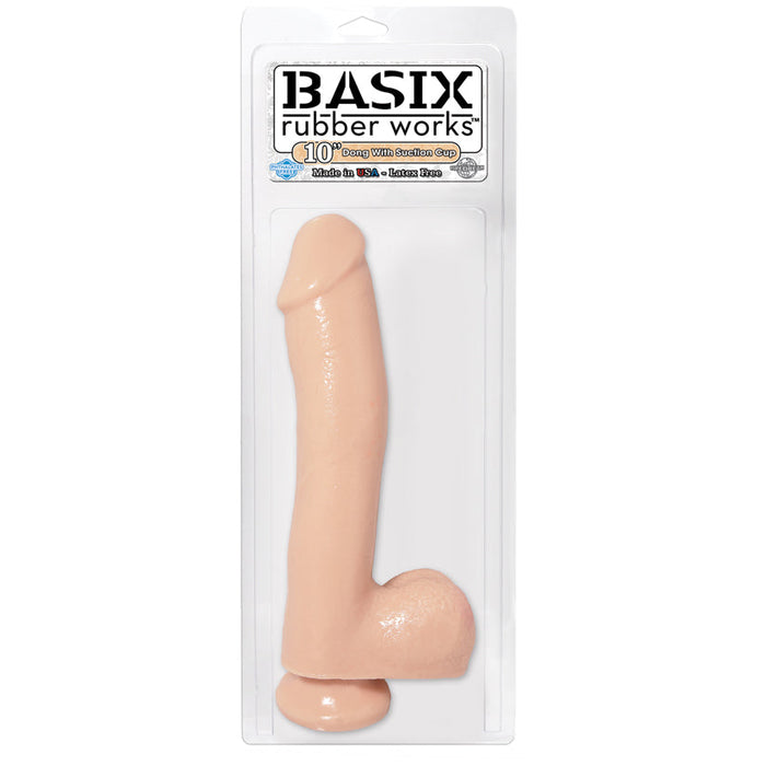 Basix 10 Inch With Suction - Flesh