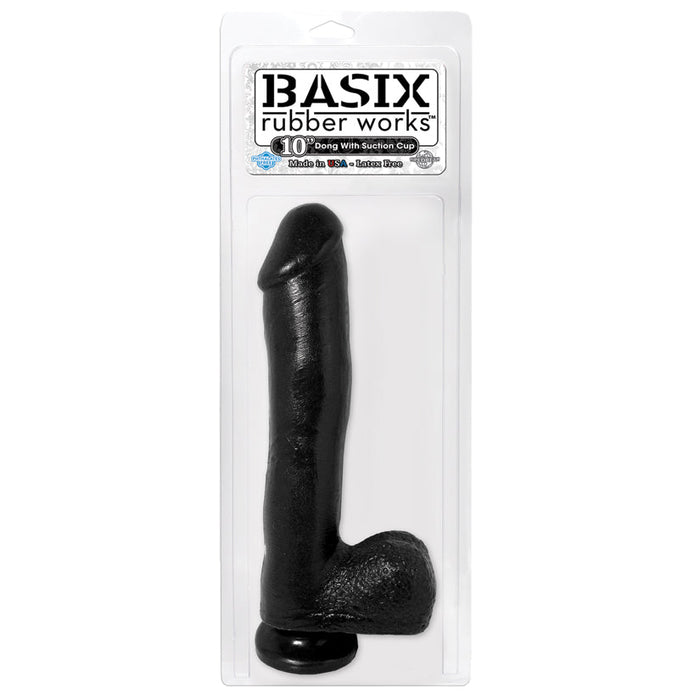 Basix 10 Inch With Suction Cup - Black