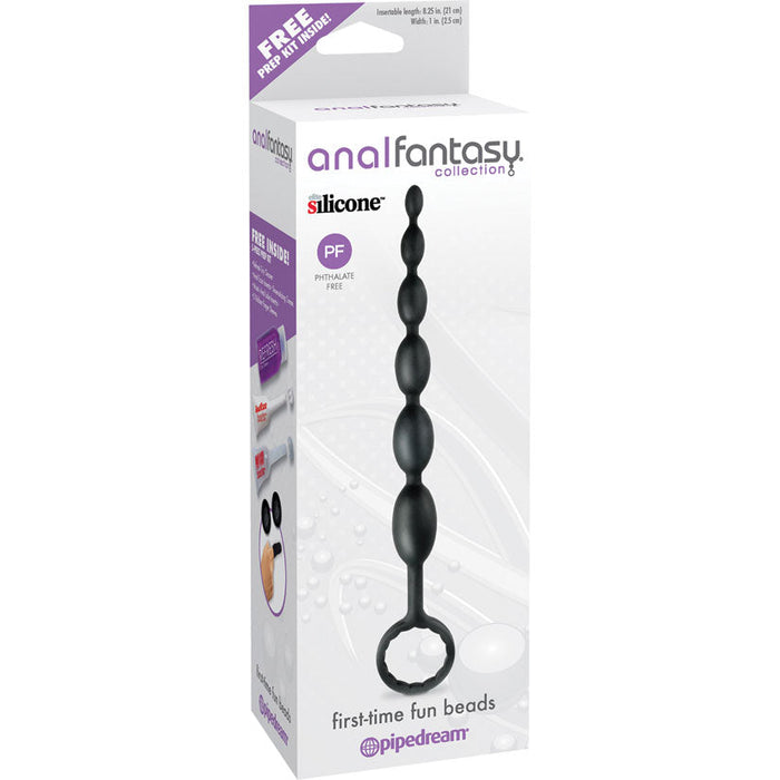 Anal Fantasy Collection First Time Fun Beads - Black