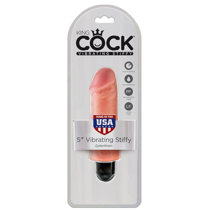 King Cock 5" Vibrating Stiffy Flesh