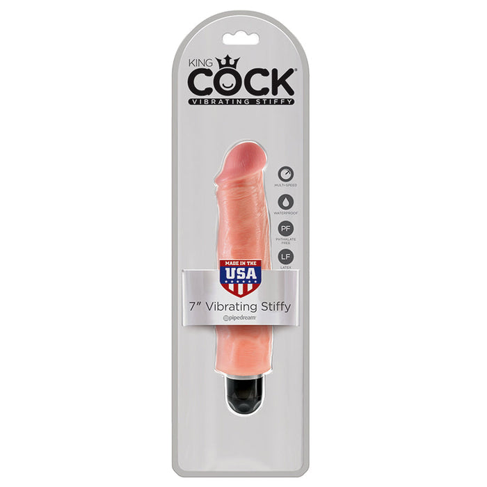 King Cock 7" Vibrating Stiffy - Light