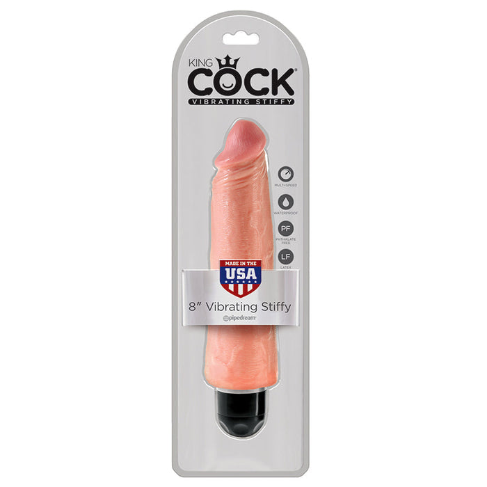 King Cock 8" Vibrating Stiffy Flesh