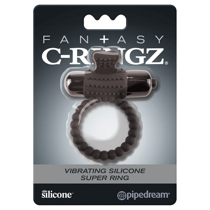 Fantasy C-Ringz Vibrating Silicone Super Ring  Black