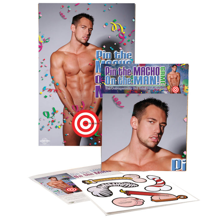 Bachelorette Party Favors Pin the Macho on the Man