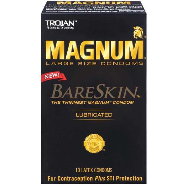 Trojan Magnum Bareskin Large Size Condoms - 10 Pack