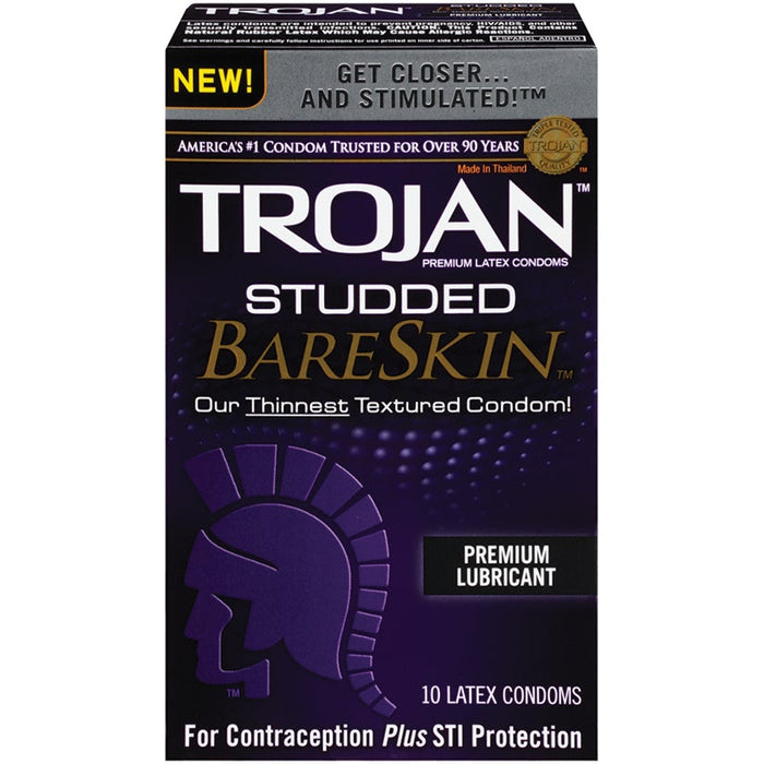 Trojan Studded Bareskin 10 Pack