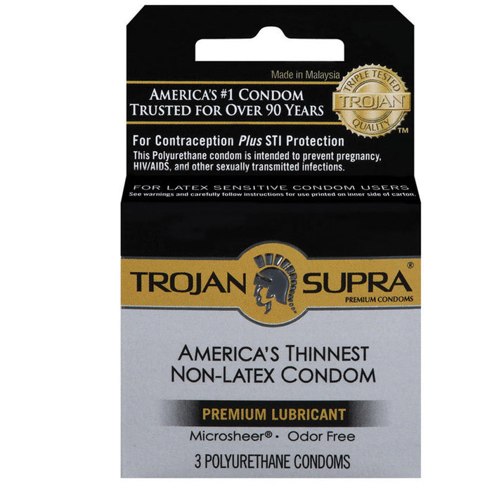 Trojan Supra Non-Latex Bareskin - 3 Pack