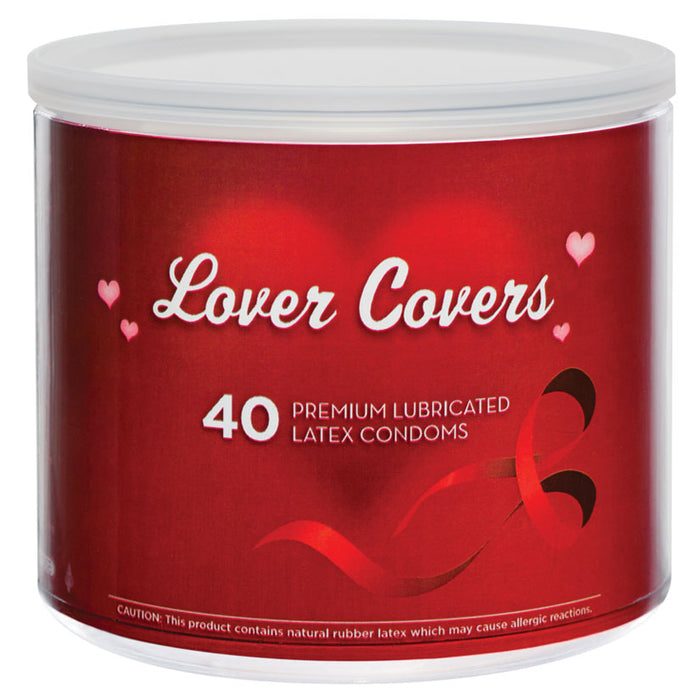 Lovers Covers Mix Condoms - 40 Count Jar