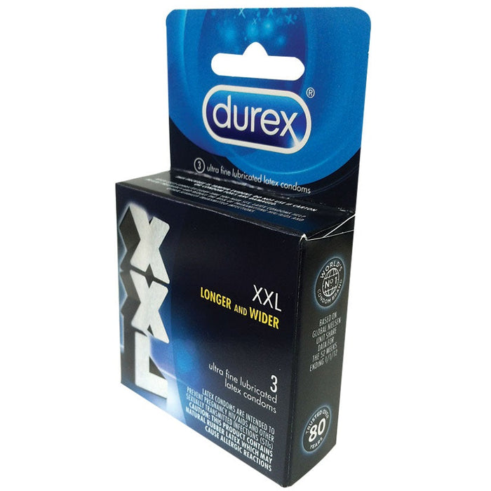 Durex XXL Lubricated Condoms - 3 Pack