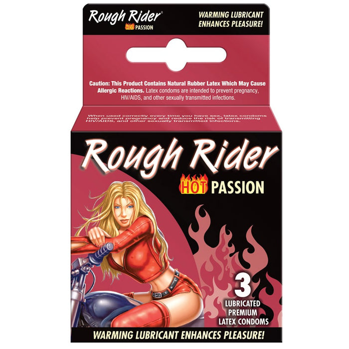 Hot Rider - 3 Pack - Lubricated Latex Condoms