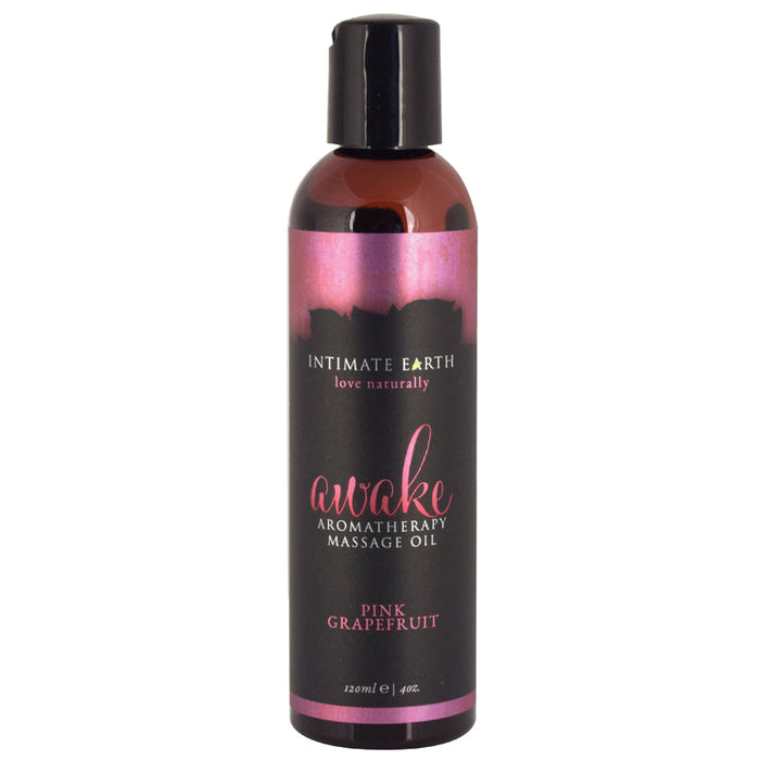 Intimate Earth Aromatherapy Oil Awake-Pink Grapefruit 4oz