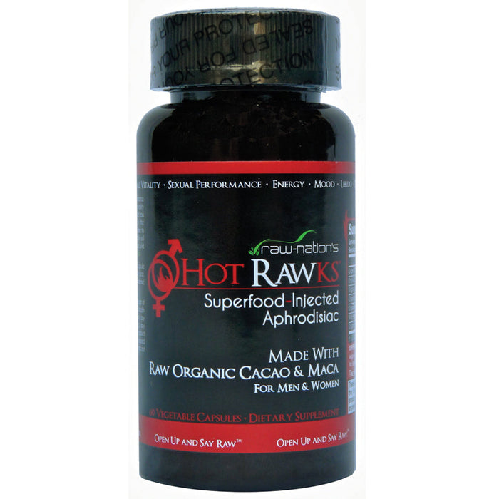 Hot Rawks Aphrodisiac Supplement 60 Count Bottle