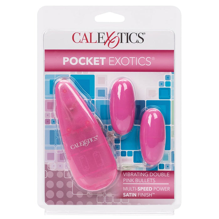 Pocket Exotics Vibrating Double Pink Passion Bullets - Pink