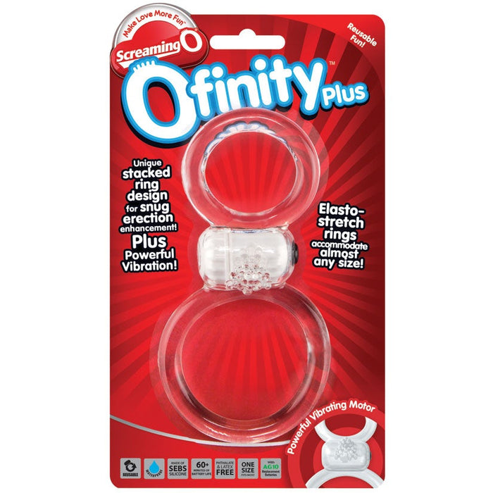 Ofinity Plus - Dual Vibrating Ring - Clear