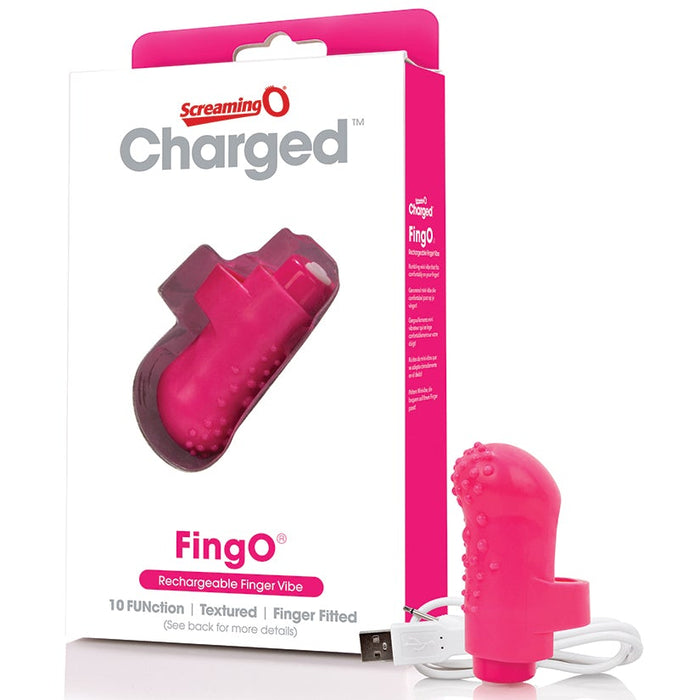 Charged Fingo Rechargeable Finger Vibe - Pink